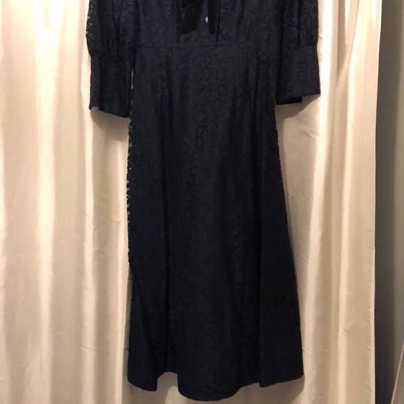 Halogen x Atlantic-Pacific Bow Lace Midi Dress - Picture 9 of 11